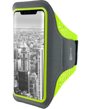 Mobiparts Comfort Fit Sport Armband Samsung Galaxy A7 (2018) Groen Sporthoesjes