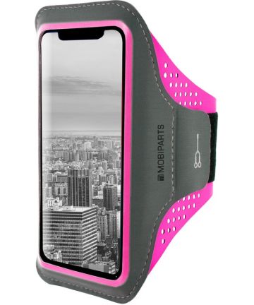 Mobiparts Comfort Fit Sport Armband Samsung Galaxy A7 (2018) Roze Sporthoesjes
