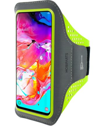 Mobiparts Comfort Fit Sport Armband Samsung Galaxy A70 Groen Sporthoesjes