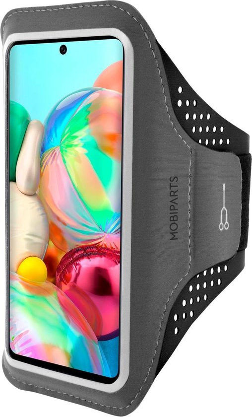 Mobiparts Comfort Fit Armband Samsung Galaxy A71 Sporthoesje Zwart afbeelding 1