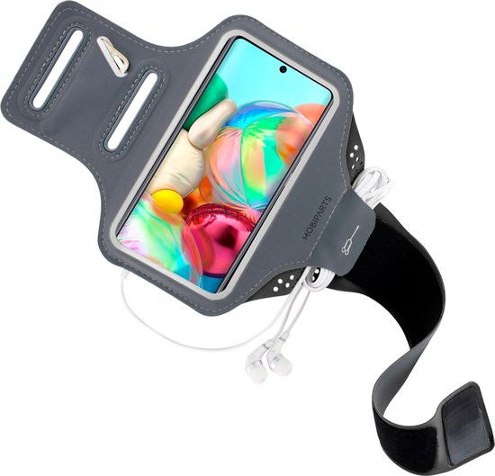 Mobiparts Comfort Fit Armband Samsung Galaxy A71 Sporthoesje Zwart afbeelding 2