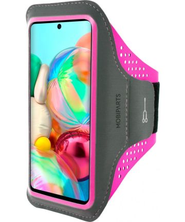 Mobiparts Comfort Fit Sport Armband Samsung Galaxy A71 Roze Sporthoesjes