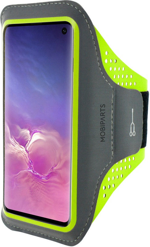Mobiparts Comfort Fit Armband Samsung Galaxy S10 Sporthoesje Groen afbeelding 1
