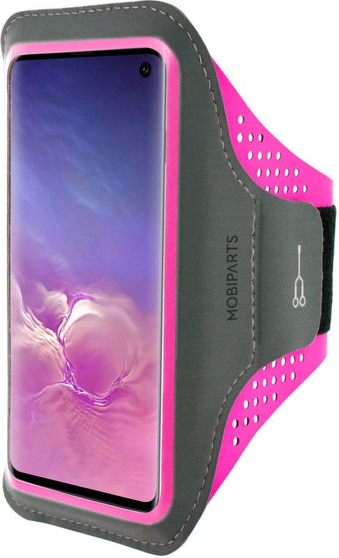 Mobiparts Comfort Fit Armband Samsung Galaxy S10 Sporthoesje Roze afbeelding 1