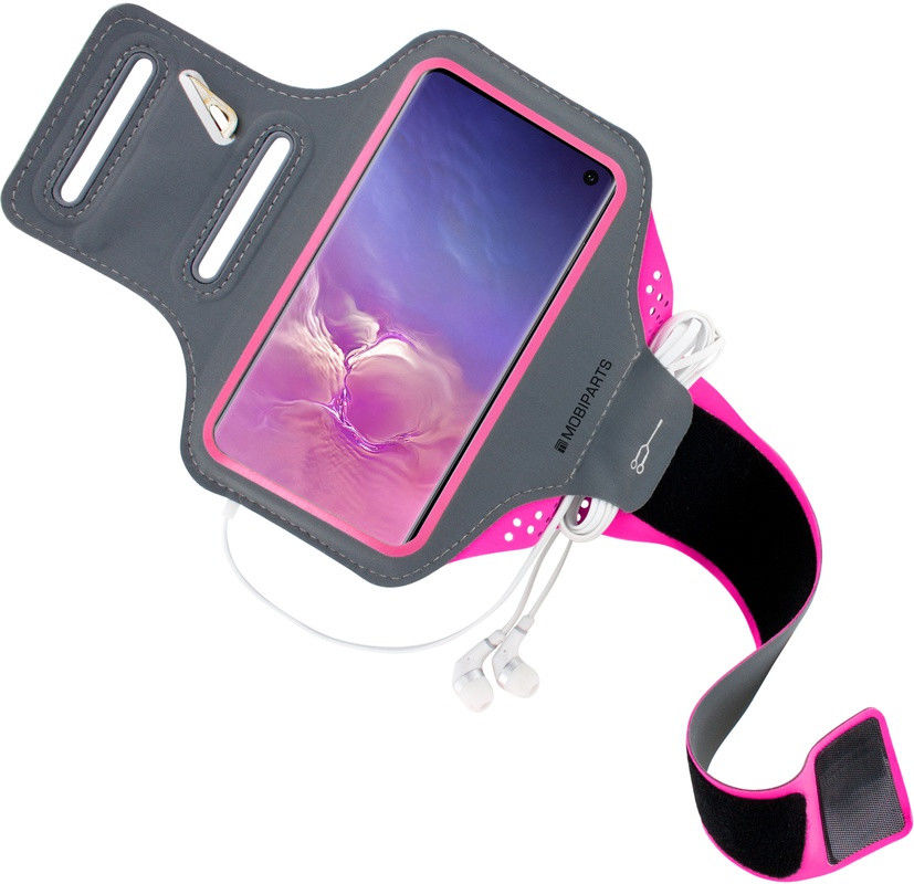 Mobiparts Comfort Fit Armband Samsung Galaxy S10 Sporthoesje Roze afbeelding 2