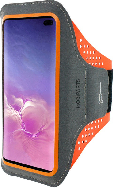 Mobiparts Comfort Fit Armband Samsung S10 Plus Sporthoesje Oranje afbeelding 1