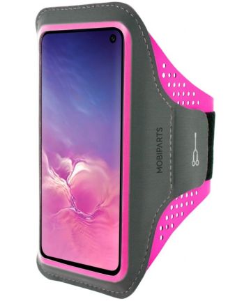 Mobiparts Comfort Fit Sport Armband Samsung Galaxy S10 Plus Roze Sporthoesjes