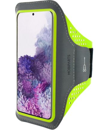 Mobiparts Comfort Fit Armband Samsung Galaxy S20 Sporthoesje Groen Sporthoesjes
