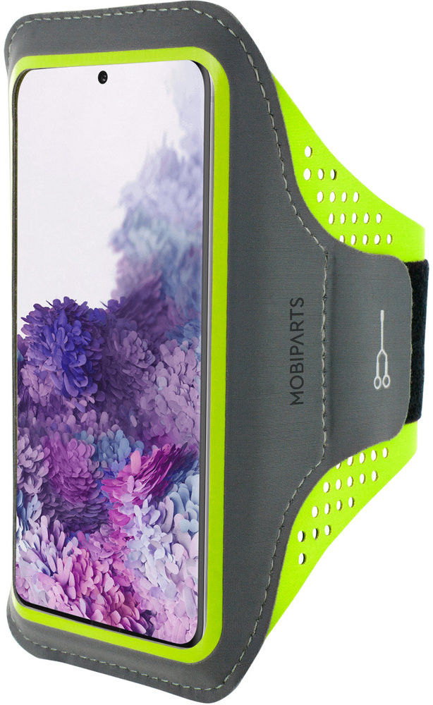 Mobiparts Comfort Fit Armband Samsung Galaxy S20 Sporthoesje Groen afbeelding 1