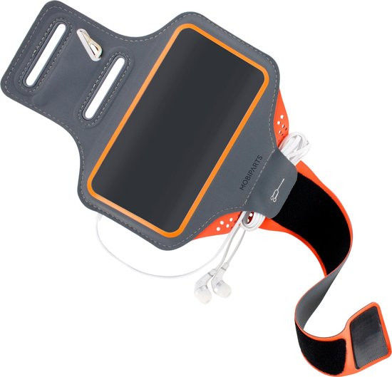 Mobiparts Comfort Fit Armband Samsung Galaxy S20 Sporthoesje Oranje afbeelding 2