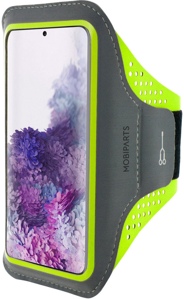 Mobiparts Comfort Fit Armband Samsung S20 Plus Sporthoesje Groen afbeelding 1
