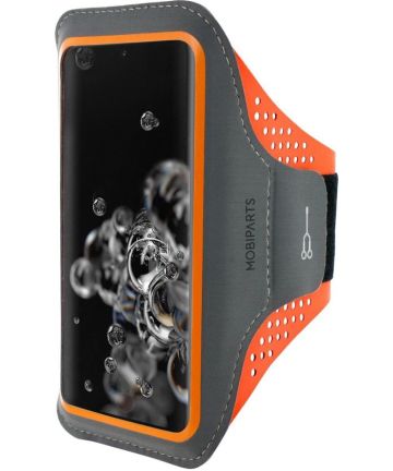 Mobiparts Comfort Fit SportArmband Samsung Galaxy S20Ultra Oranje Sporthoesjes