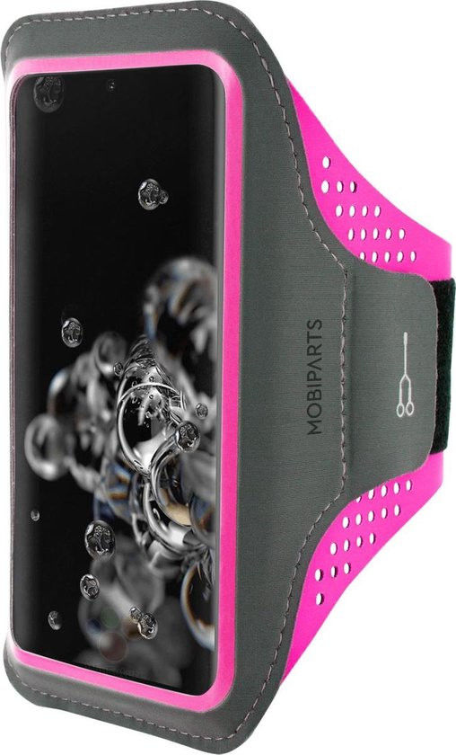 Mobiparts Comfort Fit Armband Samsung S20 Ultra Sporthoesje Roze afbeelding 1