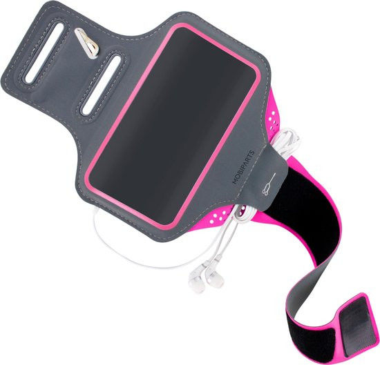 Mobiparts Comfort Fit Armband Samsung S20 Ultra Sporthoesje Roze afbeelding 2