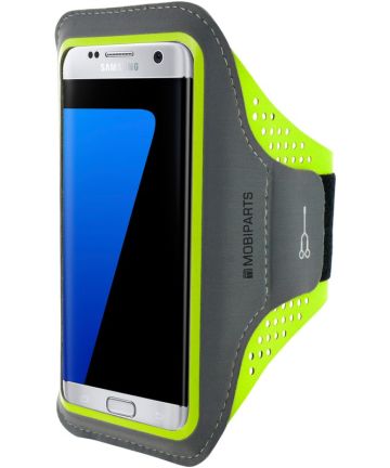 Mobiparts Comfort Fit Sport Armband Samsung Galaxy S7 Edge Groen Sporthoesjes