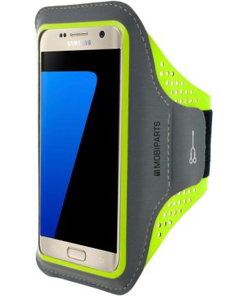 Mobiparts Comfort Fit Sport Armband Samsung Galaxy S7 Groen Sporthoesjes