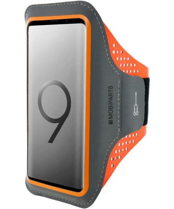 Mobiparts Comfort Fit Sport Armband Samsung Galaxy S9 Oranje Sporthoesjes