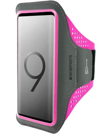 Mobiparts Comfort Fit Sport Armband Samsung Galaxy S9 Plus Roze Sporthoesjes
