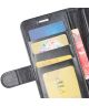 Huawei P Smart Pro Book Case Wallet Hoesje Kunst leer Zwart
