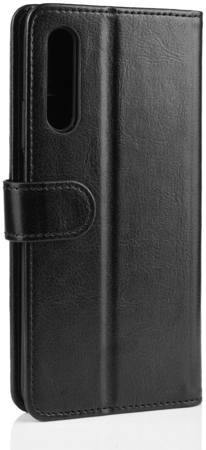 Huawei P Smart Pro Book Case Wallet Hoesje Kunst leer Zwart afbeelding 8