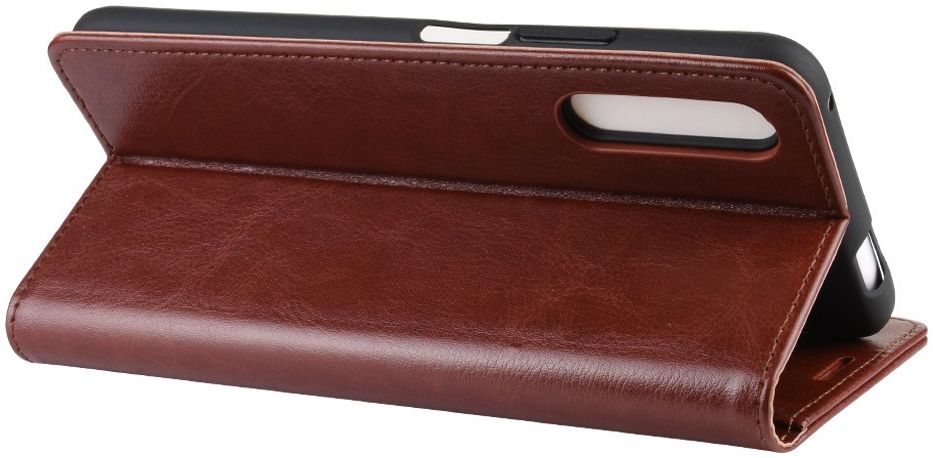 Huawei P Smart Pro Book Case Wallet Hoesje Kunst leer Bruin afbeelding 5