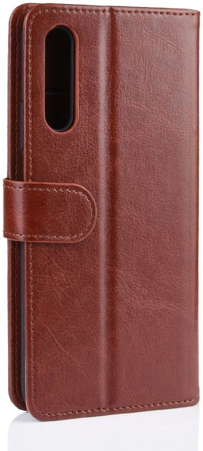 Huawei P Smart Pro Book Case Wallet Hoesje Kunst leer Bruin afbeelding 6