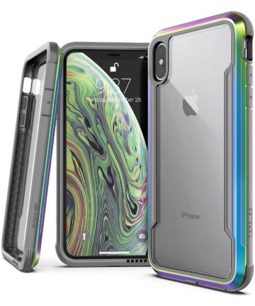 Raptic Shield Apple iPhone XS Max Hoesje Transparant/Iridescent Hoesjes