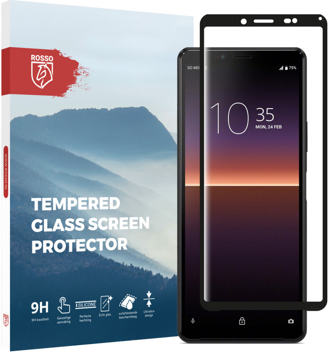 Rosso Sony Xperia 1 II 9H Tempered Glass Screen Protector afbeelding 1