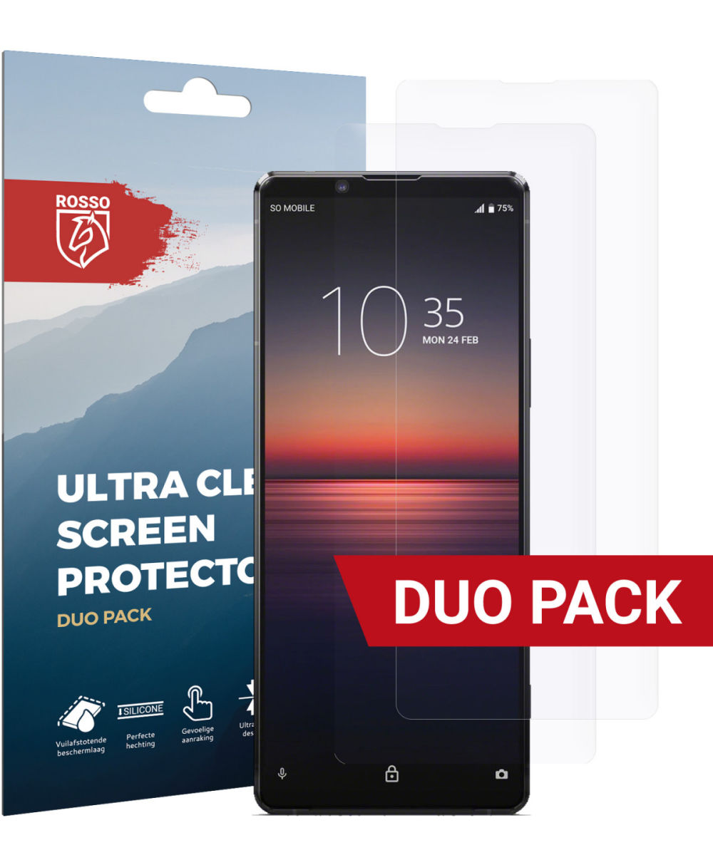Rosso Sony Xperia 1 II Ultra Clear Screen Protector Duo Pack afbeelding 1