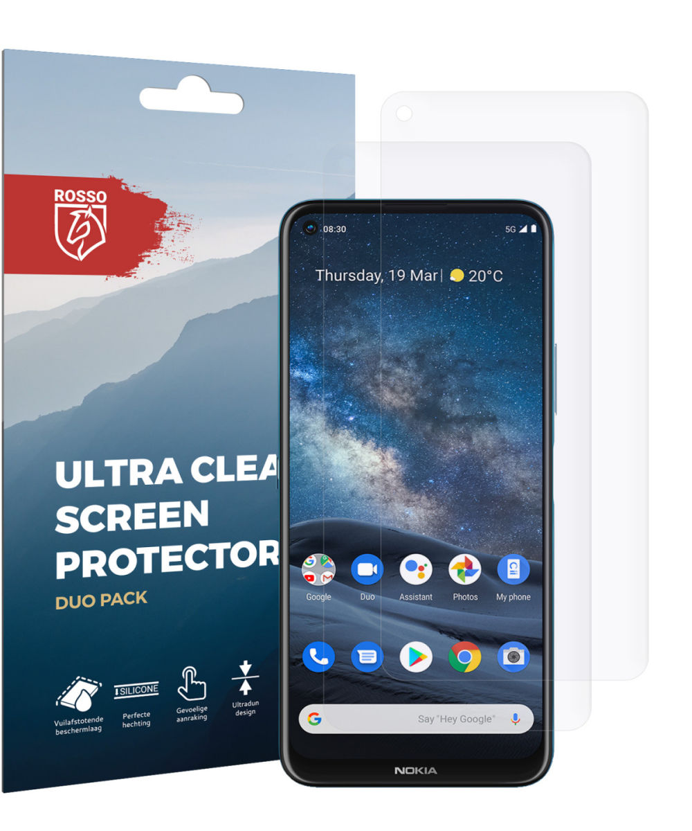 Rosso Nokia 8.3 Ultra Clear Screen Protector Duo Pack afbeelding 10