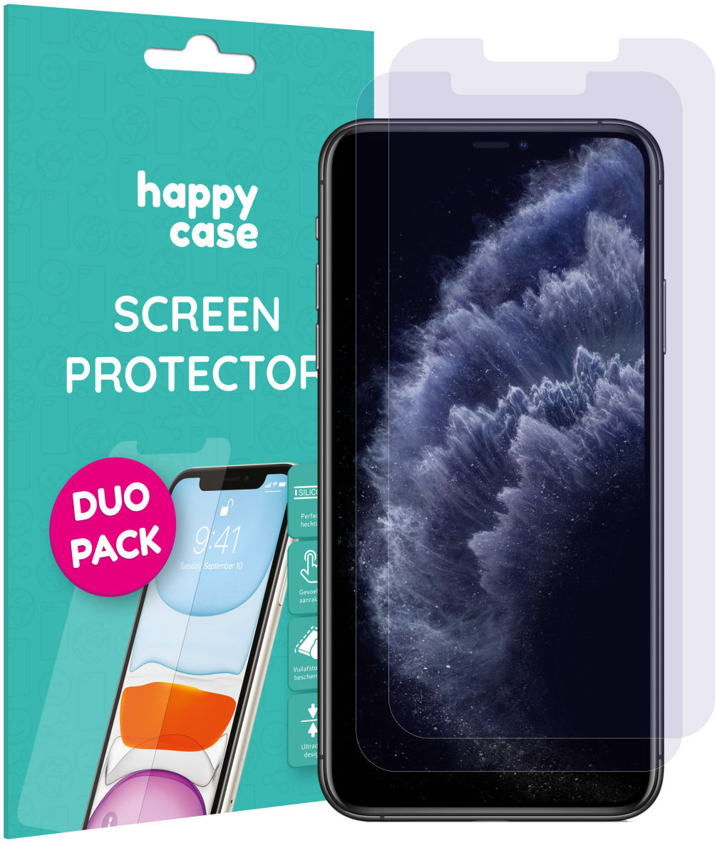 HappyCase Apple iPhone 11 Pro Max Screen Protector Duo Pack afbeelding 1
