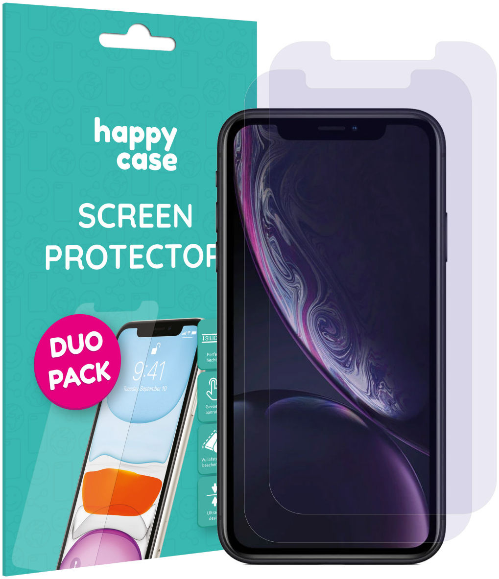 HappyCase Apple iPhone XR Screen Protector Duo Pack afbeelding 1