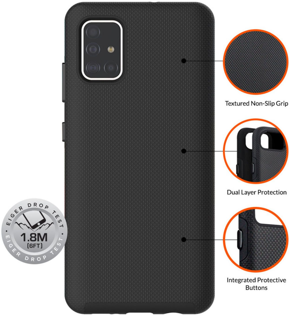Eiger North Case Hybride Back Cover Samsung Galaxy A41 Zwart afbeelding 4
