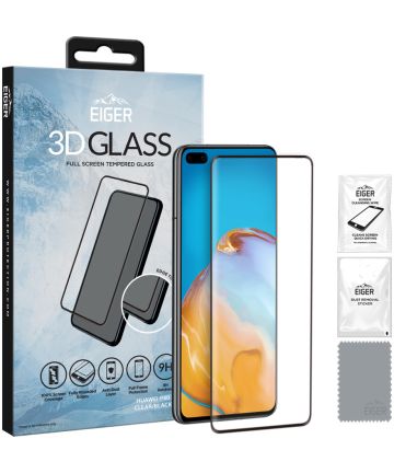 Eiger Huawei P40 Pro Tempered Glass Case Friendly Protector Gebogen Screen Protectors