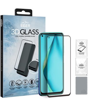 Eiger Huawei P40 Lite Tempered Glass Case Friendly Protector Gebogen Screen Protectors