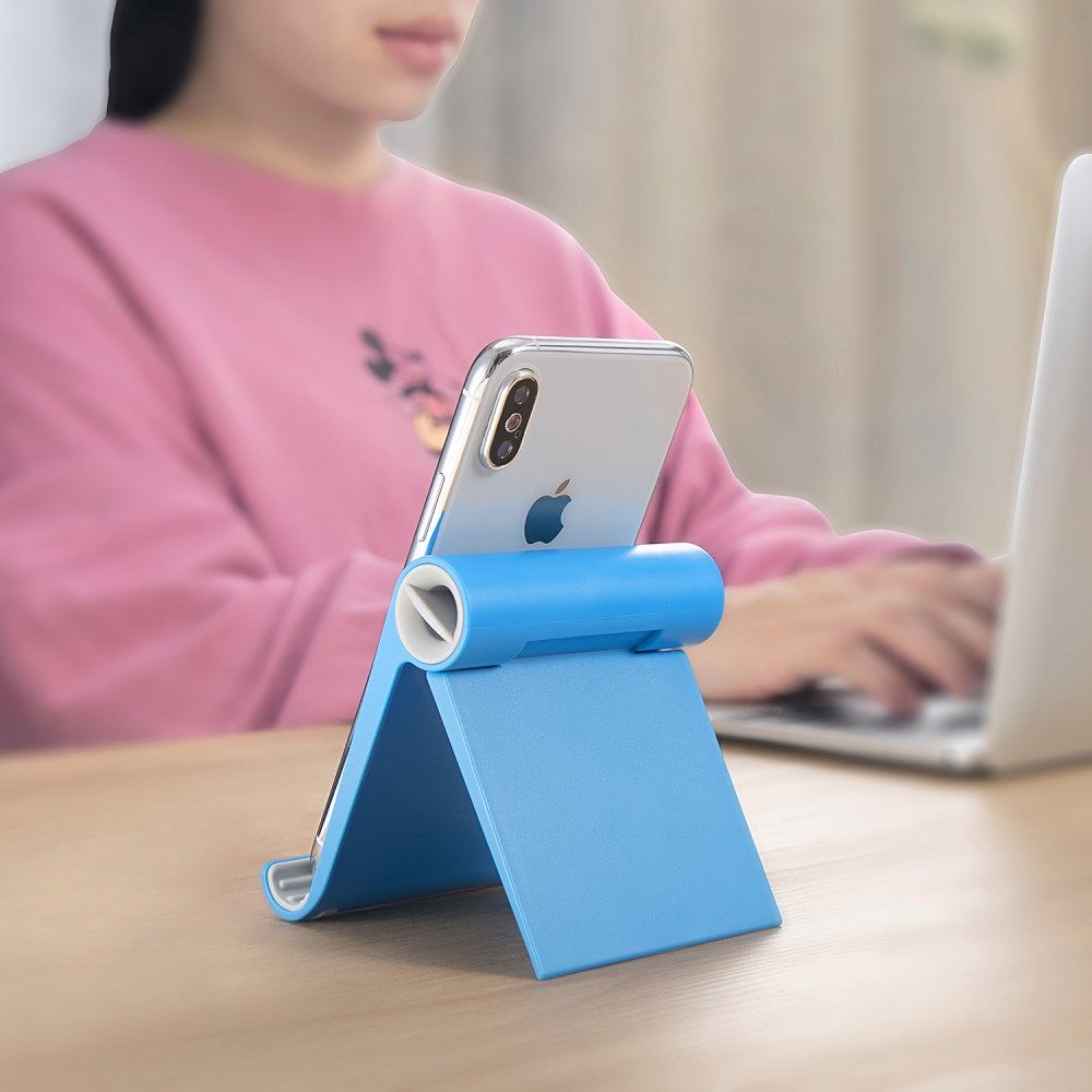 Universele Opvouwbare Smartphone standaard Blauw afbeelding 2