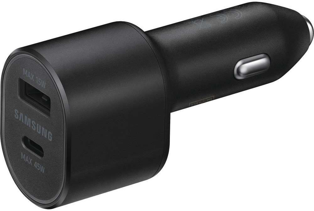 Originele Samsung Super Fast Charge USB-A / USB-C Autolader Zwart afbeelding 3