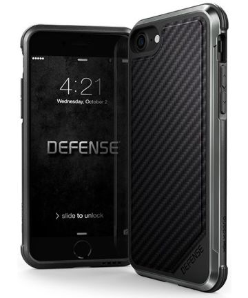 Raptic Lux Apple iPhone SE 2020 hoesje carbon fiber zwart Hoesjes