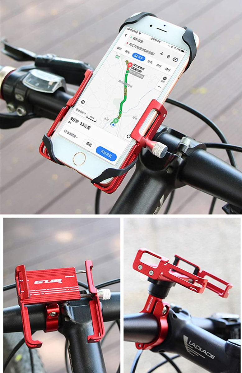 GUB P20 Universele Verstelbare Telefoonhouder voor Fietsen Zilver afbeelding 8