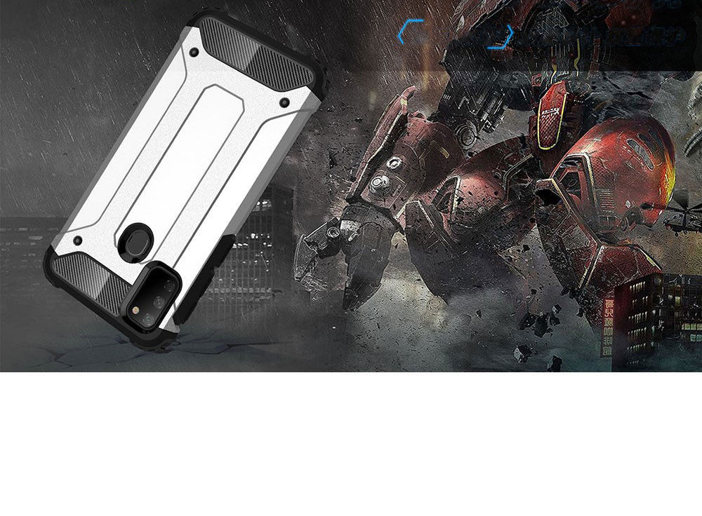 Samsung Galaxy M21 Hoesje Shock Proof Hybride Back Cover Zwart afbeelding 7