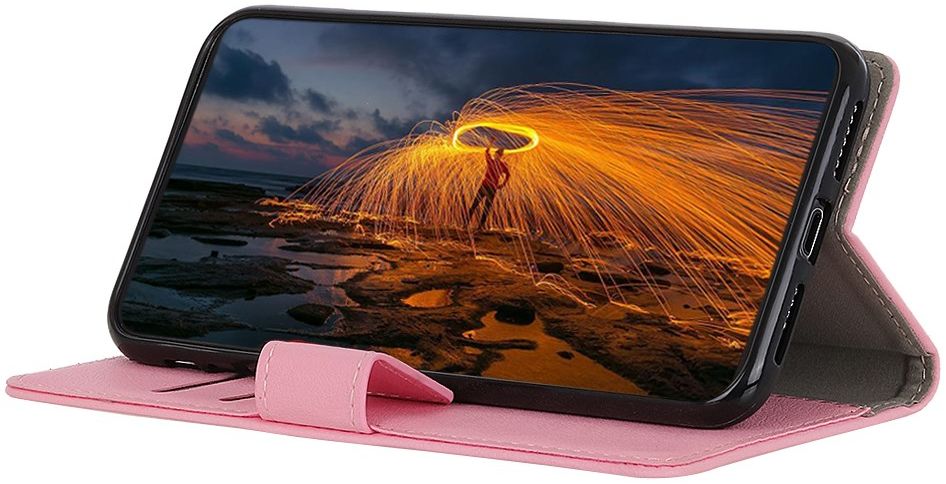 Samsung Galaxy M21 Hoesje Portemonnee Stijlvol met Standaard Roze afbeelding 3