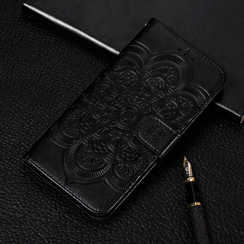 Samsung Galaxy M21 Hoesje Portemonnee met Mandala Print Zwart afbeelding 6