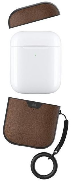 MOUS Apple AirPods 1/2 Hoesje Hybride Airoshock Bescherming Bruin Leer afbeelding 8