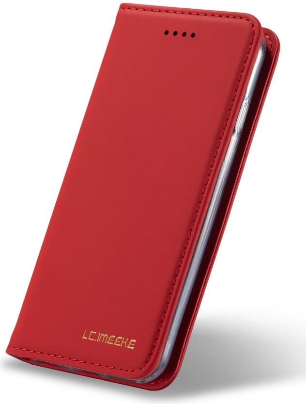 iPhone SE (2020/2022)/8/7 Hoesje Portemonnee Book Case Kunstleer Rood afbeelding 11