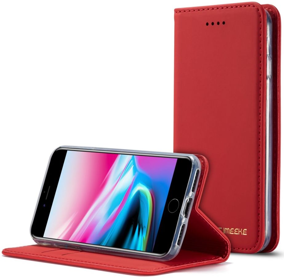 iPhone SE (2020/2022)/8/7 Hoesje Portemonnee Book Case Kunstleer Rood afbeelding 2