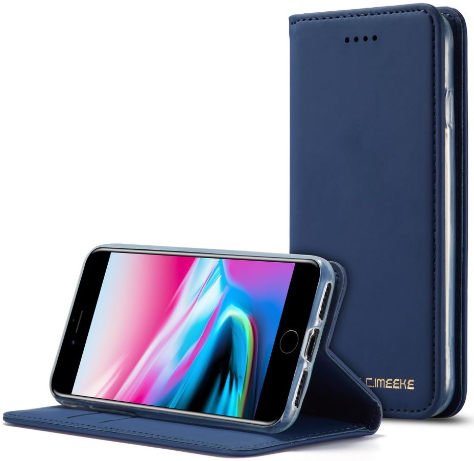 iPhone SE (2020/2022)/8/7 Hoesje Portemonnee Book Case Kunstleer Blauw afbeelding 2