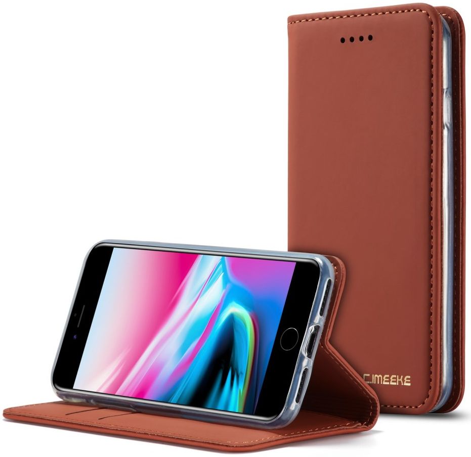 Apple iPhone SE 2020 Hoesje Portemonnee Stand Bookcase Kunstleer Bruin afbeelding 2