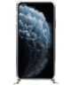 Apple iPhone 11 Pro Max Hoesje Hybride Back Cover met Koord Zwart