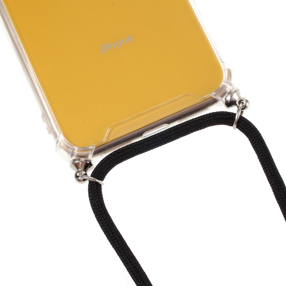 Apple iPhone XR Hoesje Flexibel Transparant TPU met Zwart Koord afbeelding 5
