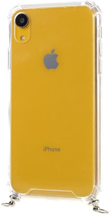 Apple iPhone XR Hoesje Flexibel Transparant TPU met Zwart Koord afbeelding 8